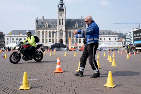 Dag van de motorrijder op de grote markt in Sint-Niklaas